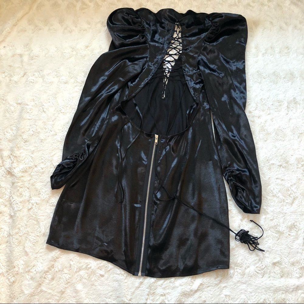 FOR Love & Lemons Prince Lace Up Mini Dress Size Large - Picture 4 of 14